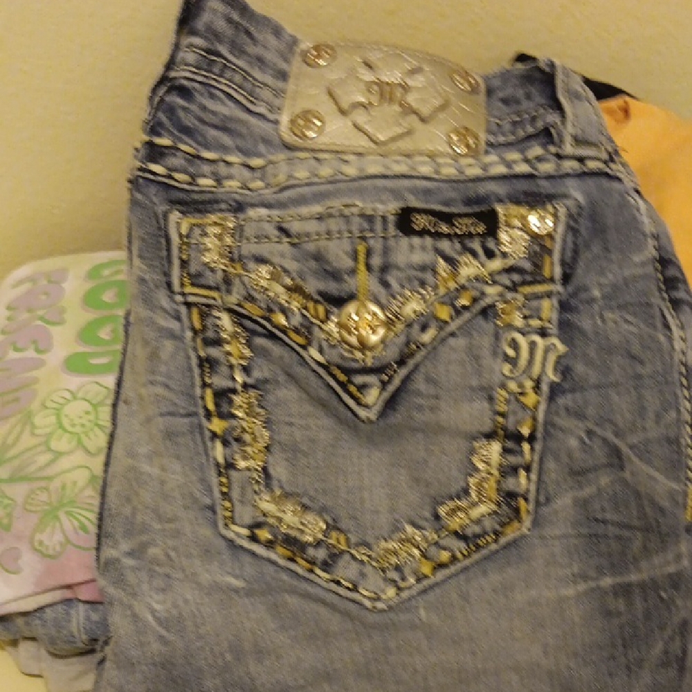 Women's Embellished Miss Me Blue Jeans